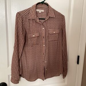 Ann Taylor Loft Printed Polyester Blouse Size XS